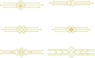 Golden Dividers. Vector elements for your design on black background. Calligraphic design elements and page decoration.Vector illustration.