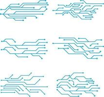 Circuit Board Futuristic Illustration. Circuit board with various technology elements. Circuit board pattern for technology background. Vector illustration