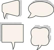 Speech Bubbles Comic. Halftone Shadows. Vector illustration