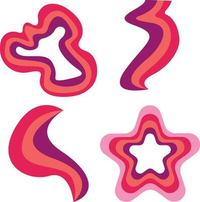Psychedelic Rainbow. Rainbow arch vector illustration, multicolor unicorn rainbow. Vector illustration.
