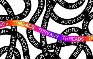 threads say more ribbon background vector