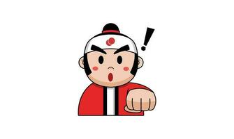 japanese food mascot cartoon character vector