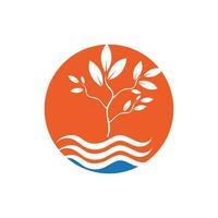 mangrove logo and symbol vector