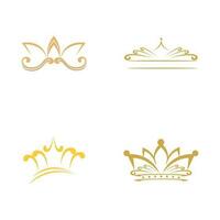 Vintage Crown Logo Royal King Queen abstrak Logo desain vektor Template. Simbol geometris Logotype ikon konsep. vector