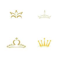 Vintage Crown Logo Royal King Queen abstrak Logo desain vektor Template. Simbol geometris Logotype ikon konsep. vector