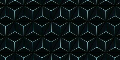 Background with triangular geometric shapes pyramids in black shades with 3d render background vector