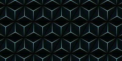 Background with triangular geometric shapes pyramids in black shades with 3d render background vector