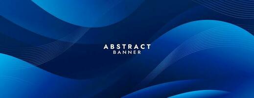 Abstract Gradient dark blue liquid Wave Background vector