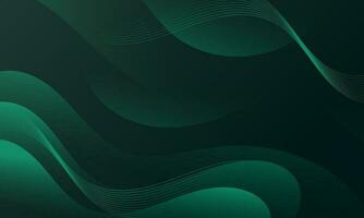 Abstract Gradient Dark Green liquid Wave Background vector