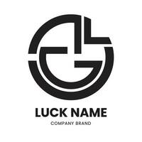 Luck name logo for business brand vector