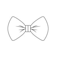 Bow Tie Outline Icon Illustration on White Background vector