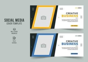 Digital marketing agency social media cover template, web banner template, corporate banner, header, webinar banner design. Editable web Banner Template vector
