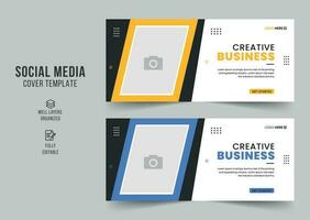 Digital marketing agency social media cover template, web banner template, corporate banner, header, webinar banner design. Editable web Banner Template vector