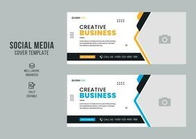 Digital marketing agency social media cover template, web banner template, corporate banner, header, webinar banner design. Editable web Banner Template vector