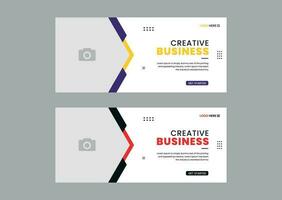 Digital marketing agency social media cover template, web banner template, corporate banner, header, webinar banner design. Editable web Banner Template vector