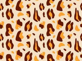 Abstract leopard seamless pattern. Animal skin texture, modern geometric background. Flat vector illustration.
