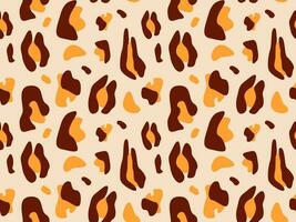 Abstract leopard seamless pattern. Animal skin texture, modern geometric background. Flat vector illustration.