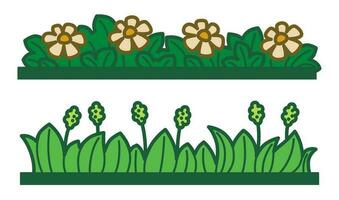 Wildflowers spring or summer blossom decoration vector