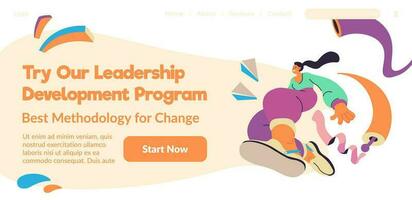 Try our leadership development program methodology vector