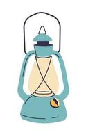 Lantern old school torch with light illumination vector