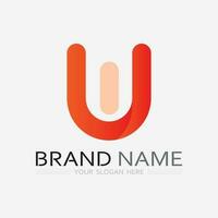 Initial letter U logo business and design icon vector