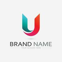 Initial letter U logo business and design icon vector