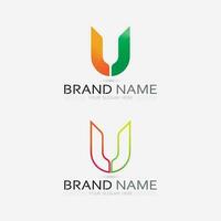 Initial letter U logo business and design icon vector