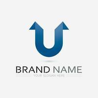 Initial letter U logo business and design icon vector