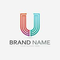 Initial letter U logo business and design icon vector