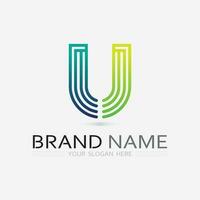 Initial letter U logo business and design icon vector