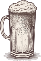 Pint von Bier mit Schaum ai generativ png