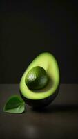 A photo of an avocado. Professional Photography. Ai generated