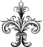 Antique Decorative Vintage Victorian Decorative Curly  AI Generative png