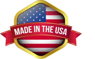 3d realistisk glansig tillverkad i USA bricka, tillverkad i de förenad stater, tillverkad i de USA emblem, amerikan flagga, tillverkad i USA täta, tillverkad i USA märka, ikoner, original- produkt, transparent png