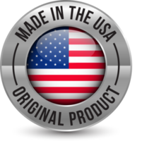 3D Realistic Glossy Made In USA Badge, Made In The United States,  Made In The USA emblem, American Flag, Made In USA Seal, Made In USA Label, Icons, Original Product, Transparent png