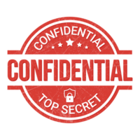 confidenziale gomma da cancellare francobollo, confidenziale sigillo, confidenziale distintivo con grunge struttura png