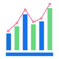 crescendo gráfico ícone, Barra gráfico ícone, infográfico, crescimentos gráfico coleção para o negócio melhoria análise, diagrama símbolo, financeiro lucro gráfico Barra png