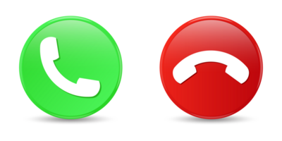 3D Realistic Phone Call Receive, Reject And Dial, Incoming Call Button, Red And Green Call Push Button, Telephone  Sign, Call Accept And Decline Symbol, Answer And Reject Call Button Set Icon png