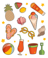 Summer clipart illustration pack png