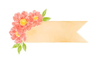 waterverf bloemen krans boeket png