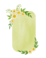 Aquarell Blumen- Kranz Strauß Etikette Abzeichen png