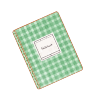 green notebook education concept watercolor png