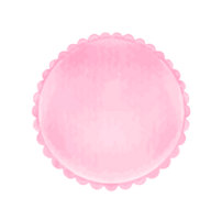 Watercolor circle label badge pastel element png