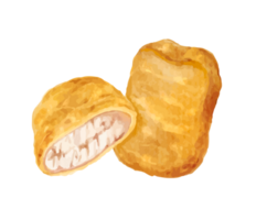 nuggets snabb mat vattenfärg png