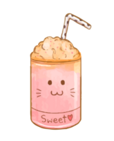 cute smoothie watercolor png