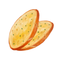 ajo un pan panadería acuarela png