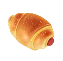 bröd bulle bageri produkt vattenfärg png