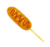 hot dog watercolor png