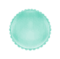 Watercolor circle label badge pastel element png