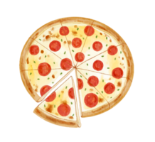 Pizza Zeichnung Aquarell png